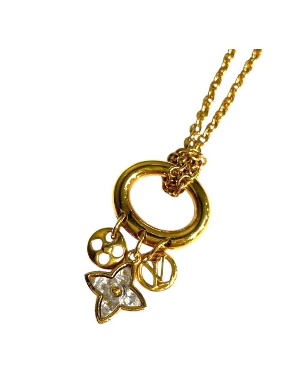 Louis Vuitton Necklace Collier My Blooming Monogram Flower Strass Gold